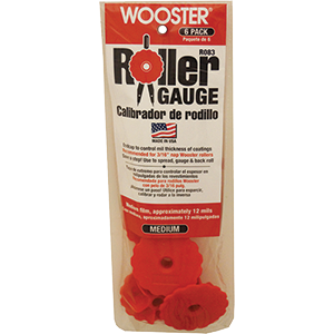 WOOSTER R083 ROLLER GAUGE MEDIUM MIL RED 6PK