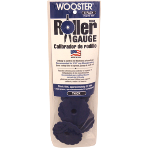 WOOSTER R084 ROLLER GAUGE THICK MIL BLUE 6PK