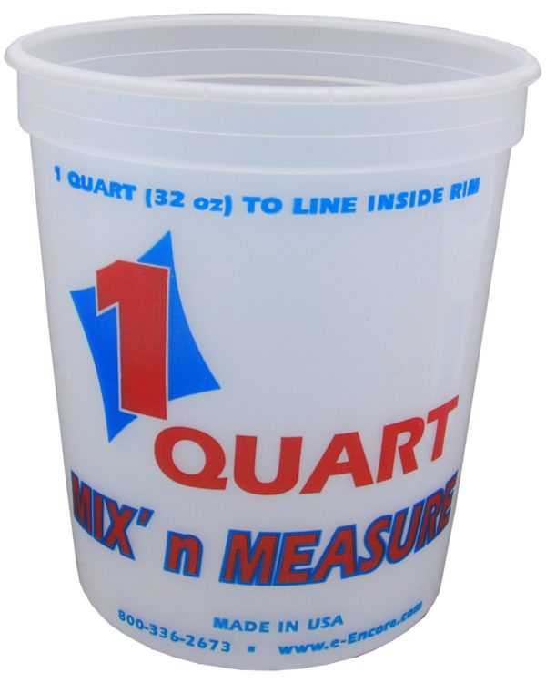 Encore Plastics 41032 Mix N Measure Plastic Container 1 Quart