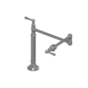 19 3/8" Deck Mount Pot Filler with Metal Lever