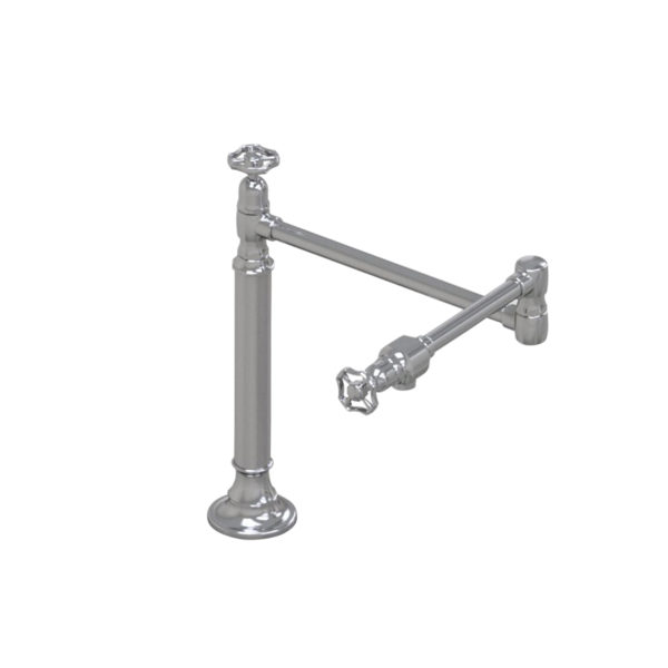 19 3/8" Deck Mount Pot Filler with Metal Wheel