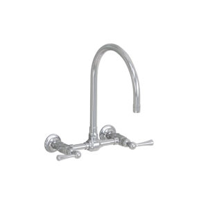 Wall Mount 10" Swivel Spout with Metal Lever