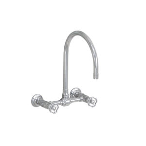 Wall Mount 10" Swivel Spout with Metal Wheel