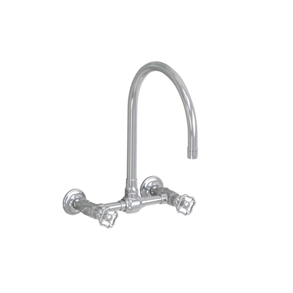 Wall Mount 10" Swivel Spout with Metal Wheel