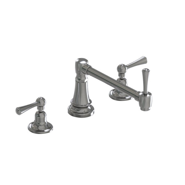 Deck Mount 8 7/8" Articulated Single Swivel Spout with Metal Lever