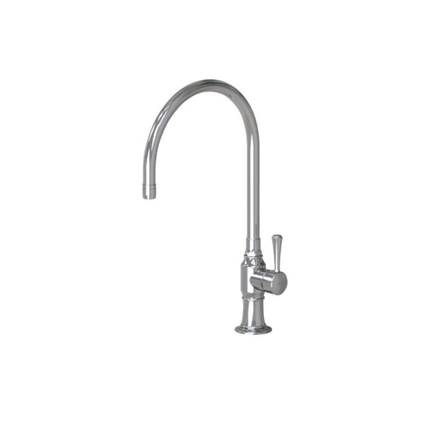10" Deck Mount Single Hole Swivel Spout with Right Metal Contemporary Lever