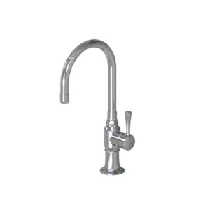 7" Swivel Deck Mount Single Hole Bar Faucet Spout with Right Metal Contemporary Lever