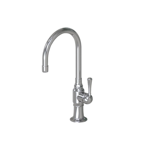 7" Swivel Deck Mount Single Hole Bar Faucet Spout with Right Metal Traditional Lever