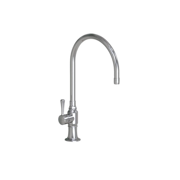 10" Deck Mount Single Hole Swivel Bar Faucet Spout with Left Metal Contemporary Lever