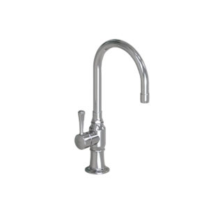 7" Deck Mount Single Hole Swivel Bar Faucet Spout with Left Metal Contemporary Lever