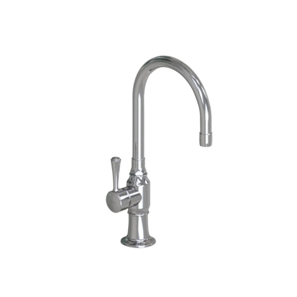 7" Deck Mount Single Hole Swivel Bar Faucet Spout with Left Metal Contemporary Lever