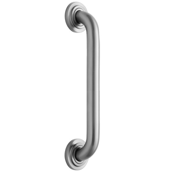 12" Deluxe Grab Bar with Contemporary Round Flange