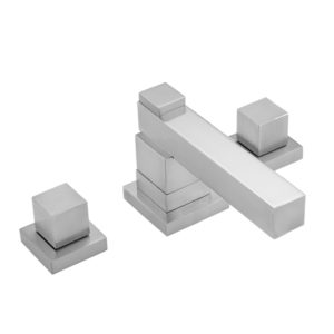 CUBIX® Double Stack Faucet with Cube Handles & Fully Polished & Plated Pop-Up Drain