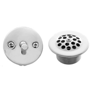 Trip Lever Faceplate and Grid Strainer with 1 ½" Coarse Thread Body