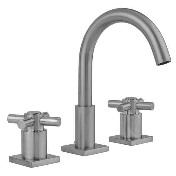 Uptown Contempo Faucet with Square Escutcheons & Contempo Cross Handles- 0.5 GPM