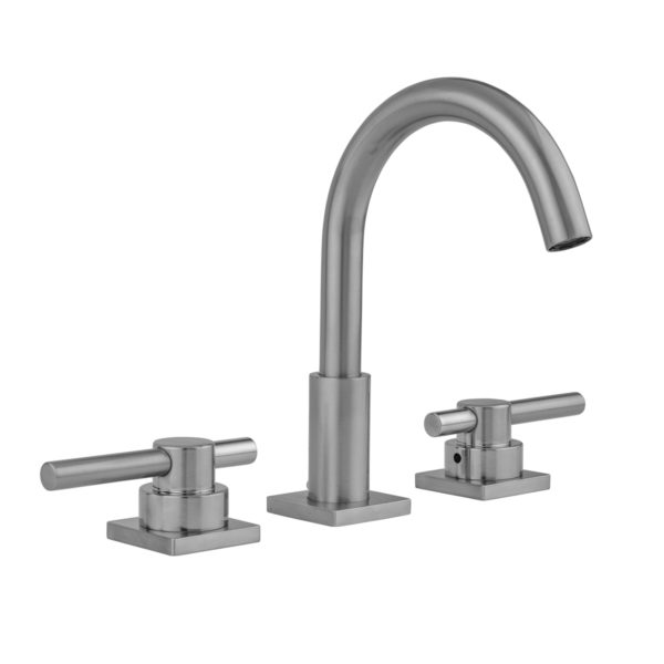 Uptown Contempo Faucet with Square Escutcheons & Low Peg Lever Handles -1.2 GPM