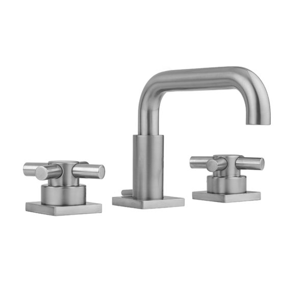 Downtown Contempo Faucet with Square Escutcheons & Contempo Cross Handles- 0.5 GPM