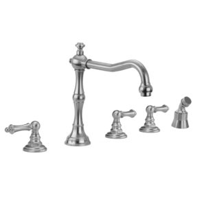 Roaring 20's Roman Tub Set with Ball Lever Handles and Angled Handshower Mount
