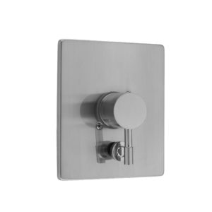Rectangle Plate With Round Contempo Lever Trim For Pressure Balance Cycling Valve With Built-in Diverter (J-DIV-CSV)