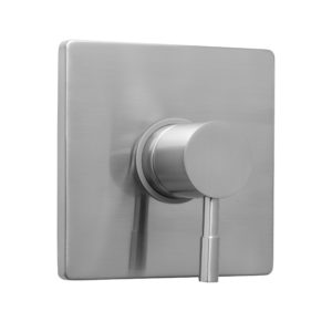 Square Plate With Contempo Round Lever Trim For Pressure Balance Cycling Valve (J-CSV)
