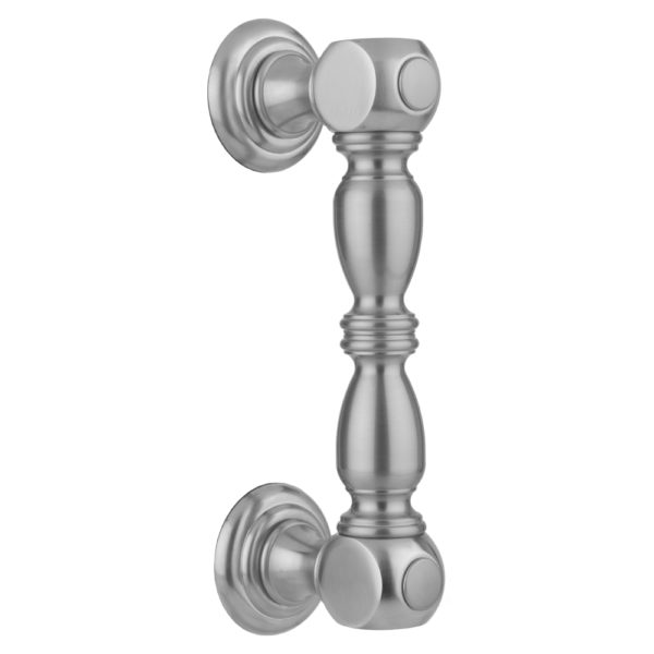 6" H21 Front Mount Shower Door Pull wth Finials