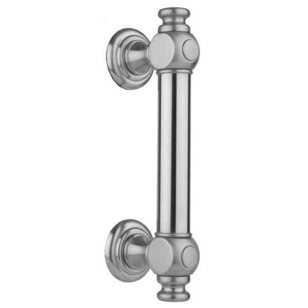24" H60 Smooth with End Caps Front Mount Shower Door Pull