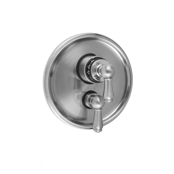 Round Step Plate with Regency Peg Thermostatic Valve and Regency Peg Volume Control Trim for 1/2" Thermostatic Valve with Integral Volume Control (J-THVC12)