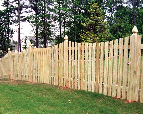 wood picket with dip top