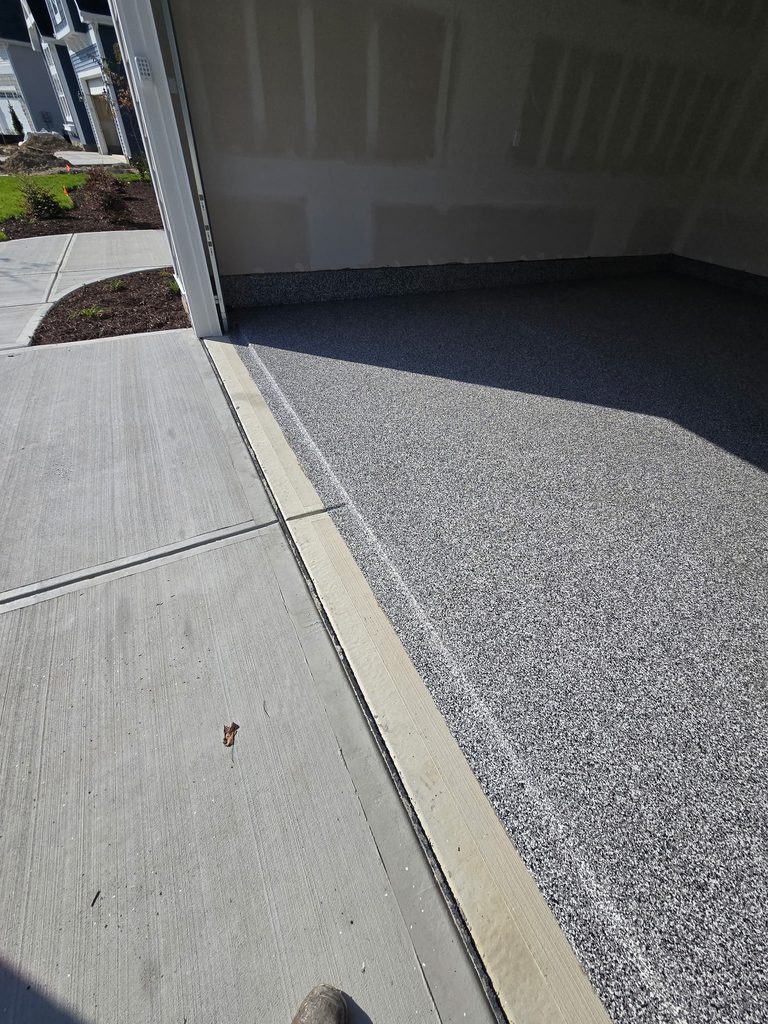 Customer Compliments from Out of State 1 We recently completed this garage floor in Frankford, Delaware, for a returning Dragon Scale Flooring customer.