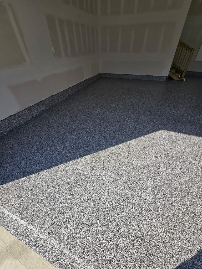 Customer Compliments from Out of State 2 We recently completed this garage floor in Frankford, Delaware, for a returning Dragon Scale Flooring customer.